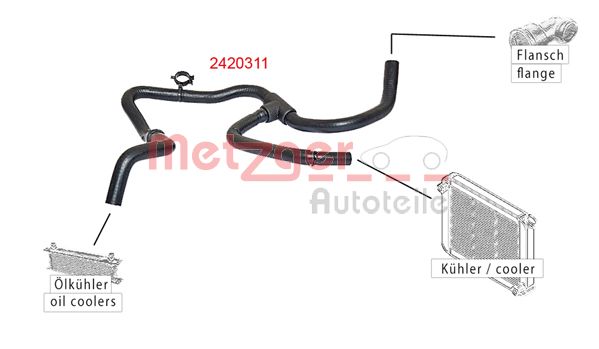 METZGER 2420311 Kühlerschlauch
